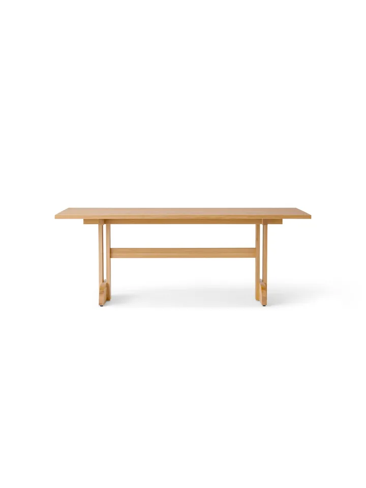 Puffin Dining Table oak veneer natural - Natural oak veneer, 200x95 cm - Audo Copenhagen