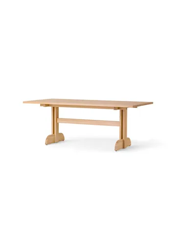 Puffin Dining Table oak veneer natural - Natural oak veneer, 200x95 cm - Audo Copenhagen