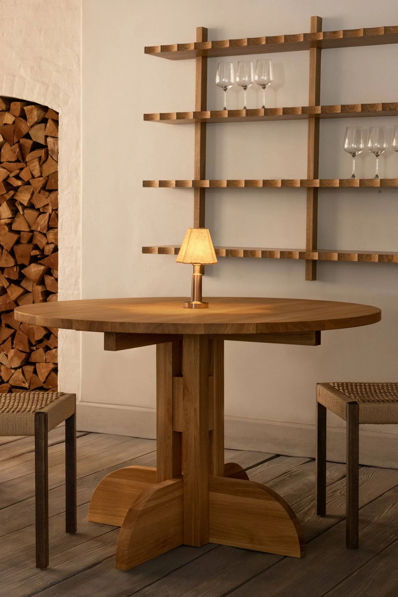 Puffin Dining Table solid natural oak, Natural oak, Ø120 cm Audo Copenhagen