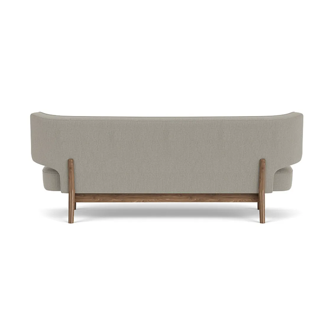 Radiohus Sofa Fully Upholstered RE-WOOL PC1T Global HR BUTTONS Vegetal 4-Legs Base, Re-wool 218-walnut, leather buttons, 2-seater Audo Copenhagen