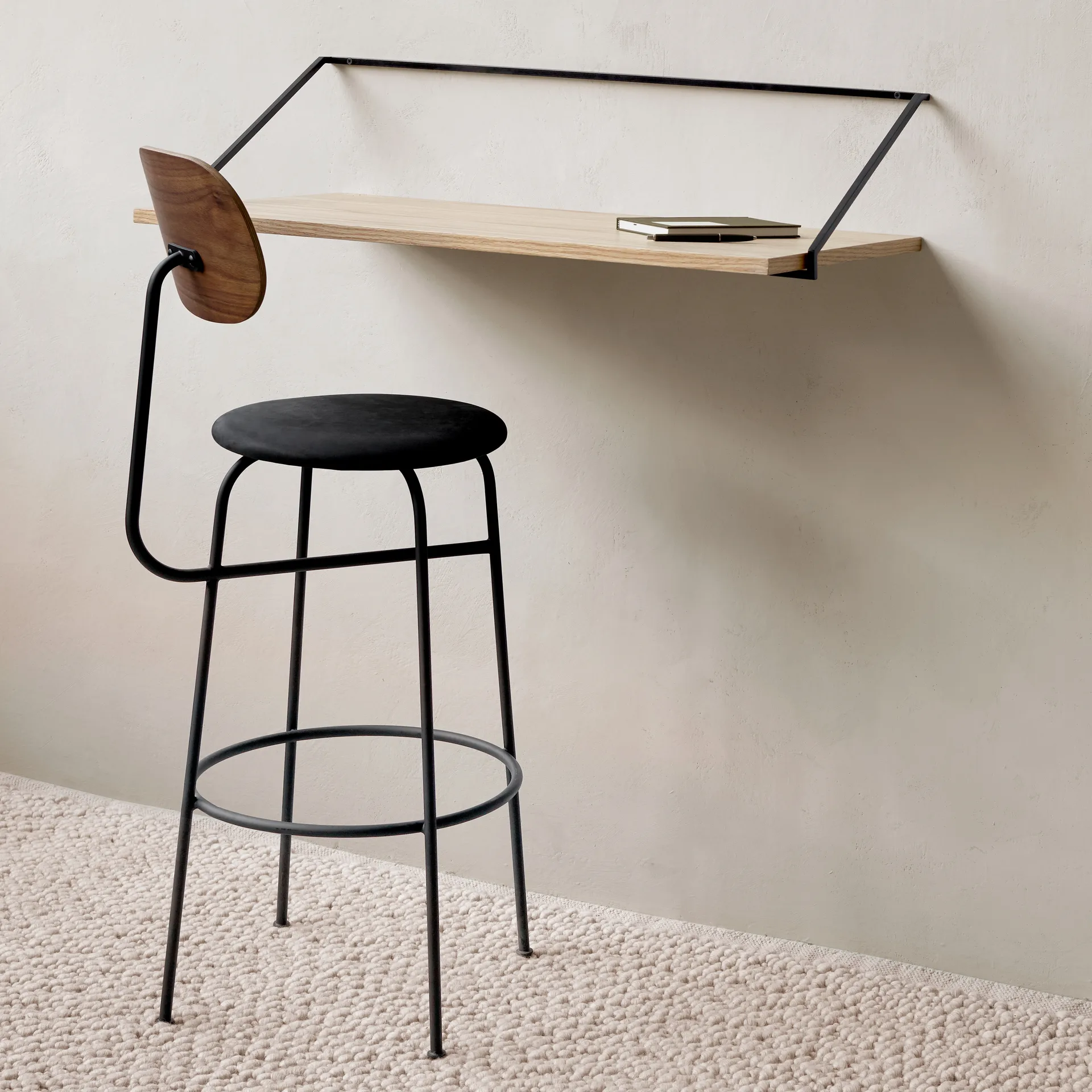 Rail desk/shelf, oak Audo Copenhagen