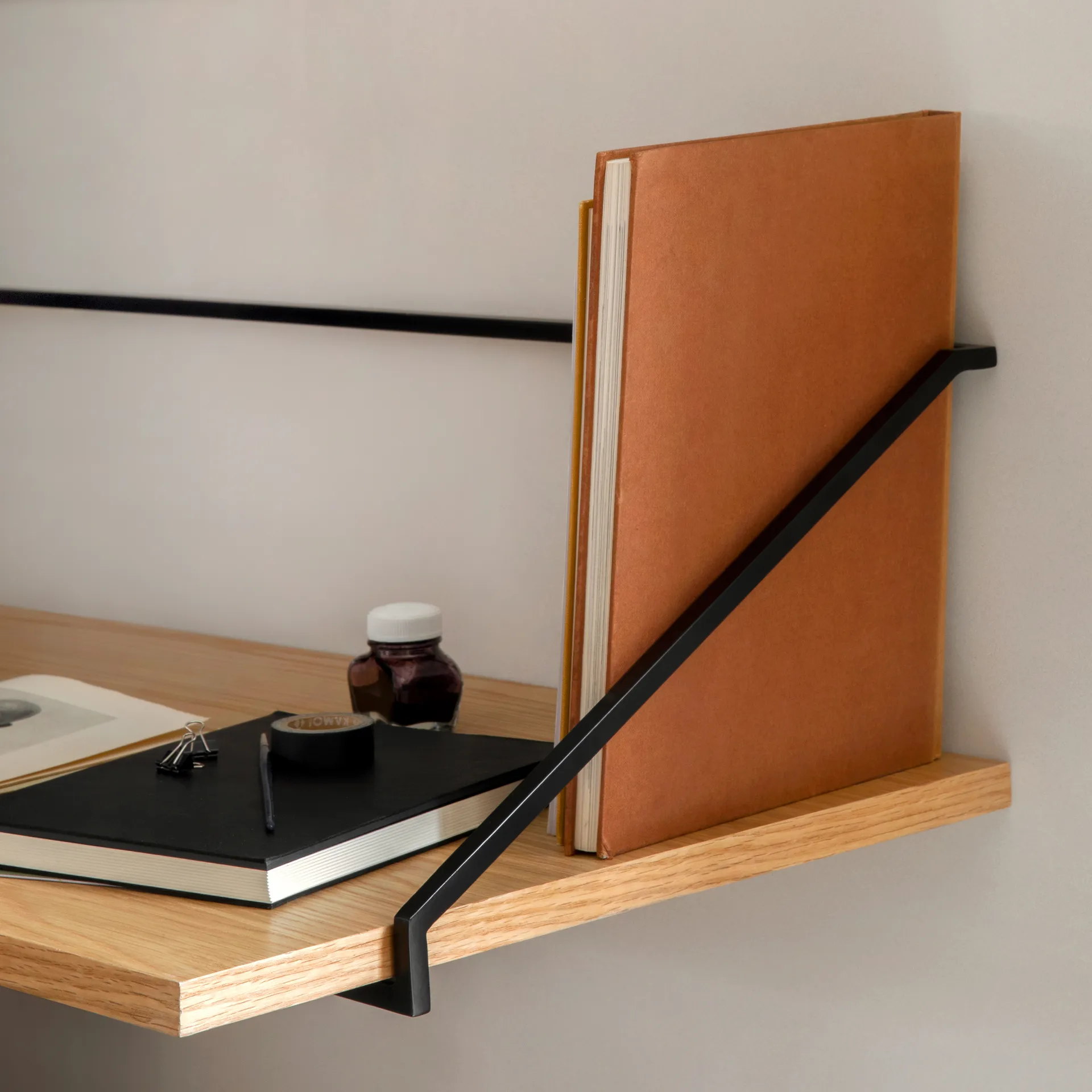 Rail desk/shelf, oak Audo Copenhagen
