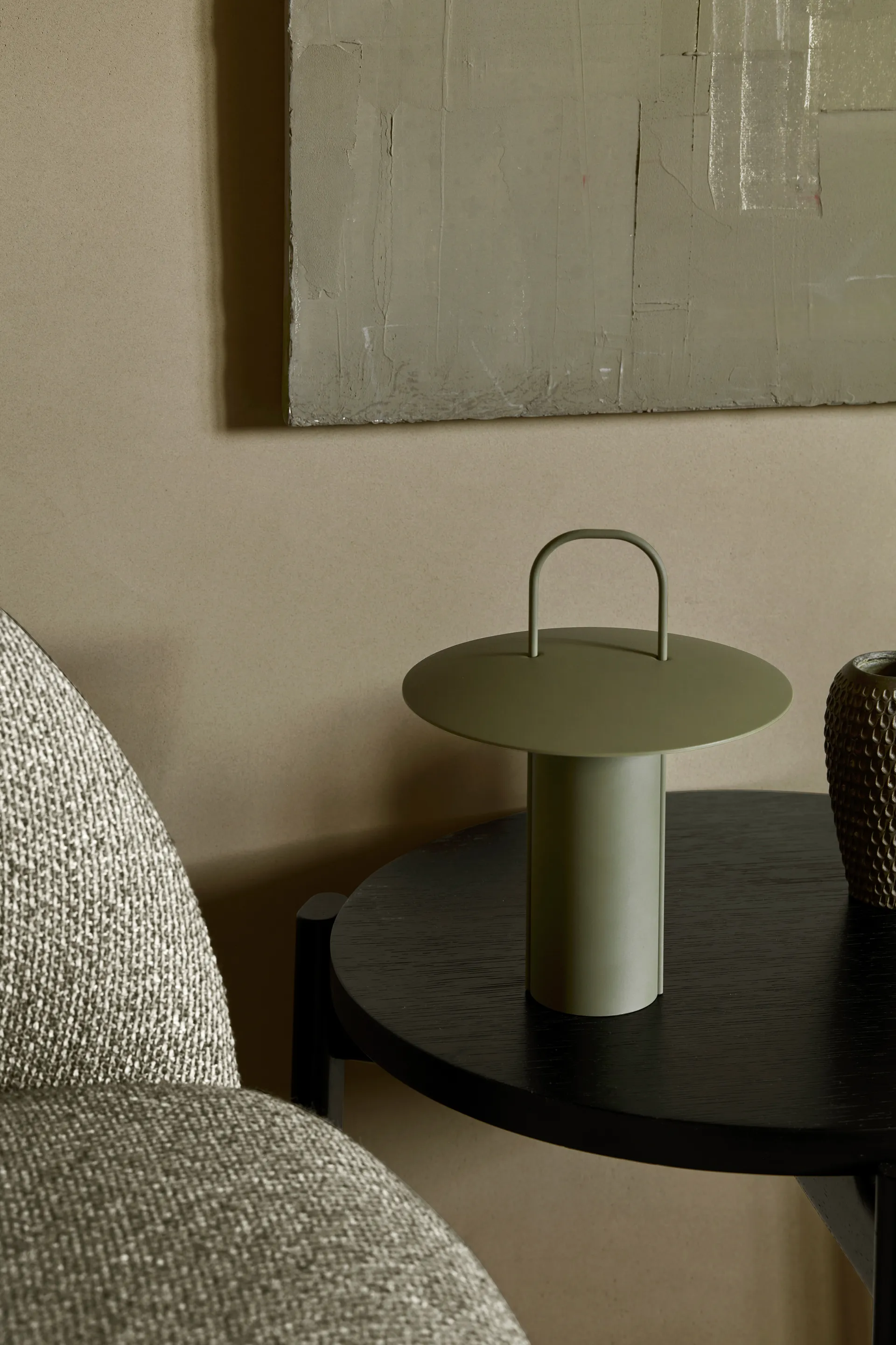 Ray table lamp portable, Dusty Green Audo Copenhagen