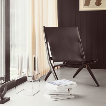 Saxe armchair - Leather black, black stained oak legs - Audo Copenhagen