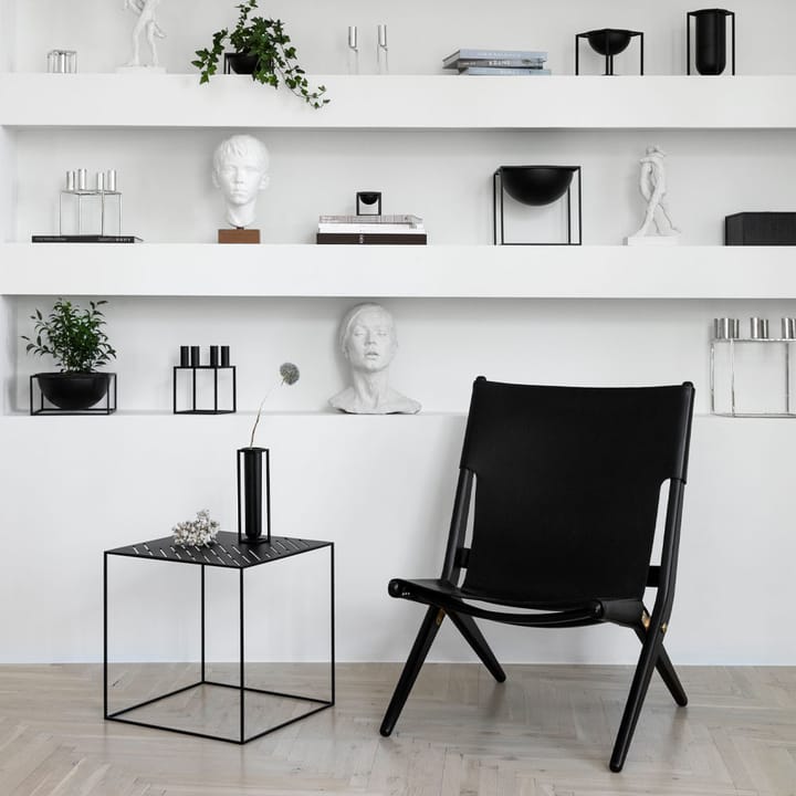 Saxe armchair - Leather black, black stained oak legs - Audo Copenhagen