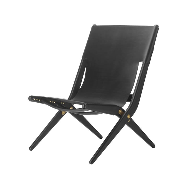 Saxe armchair - Leather black, black stained oak legs - Audo Copenhagen