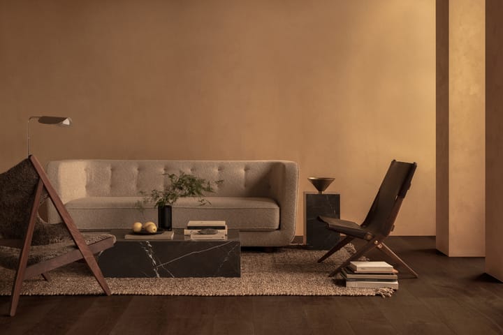 Saxe armchair - Leather brown, brown oiled oak legs - Audo Copenhagen
