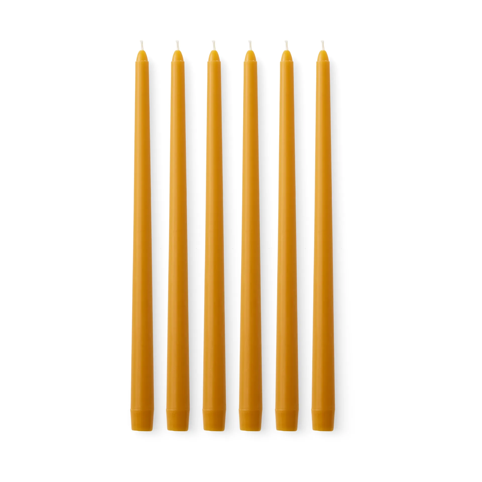 Spire candles 38 cm 6-pack, Ochre Audo Copenhagen