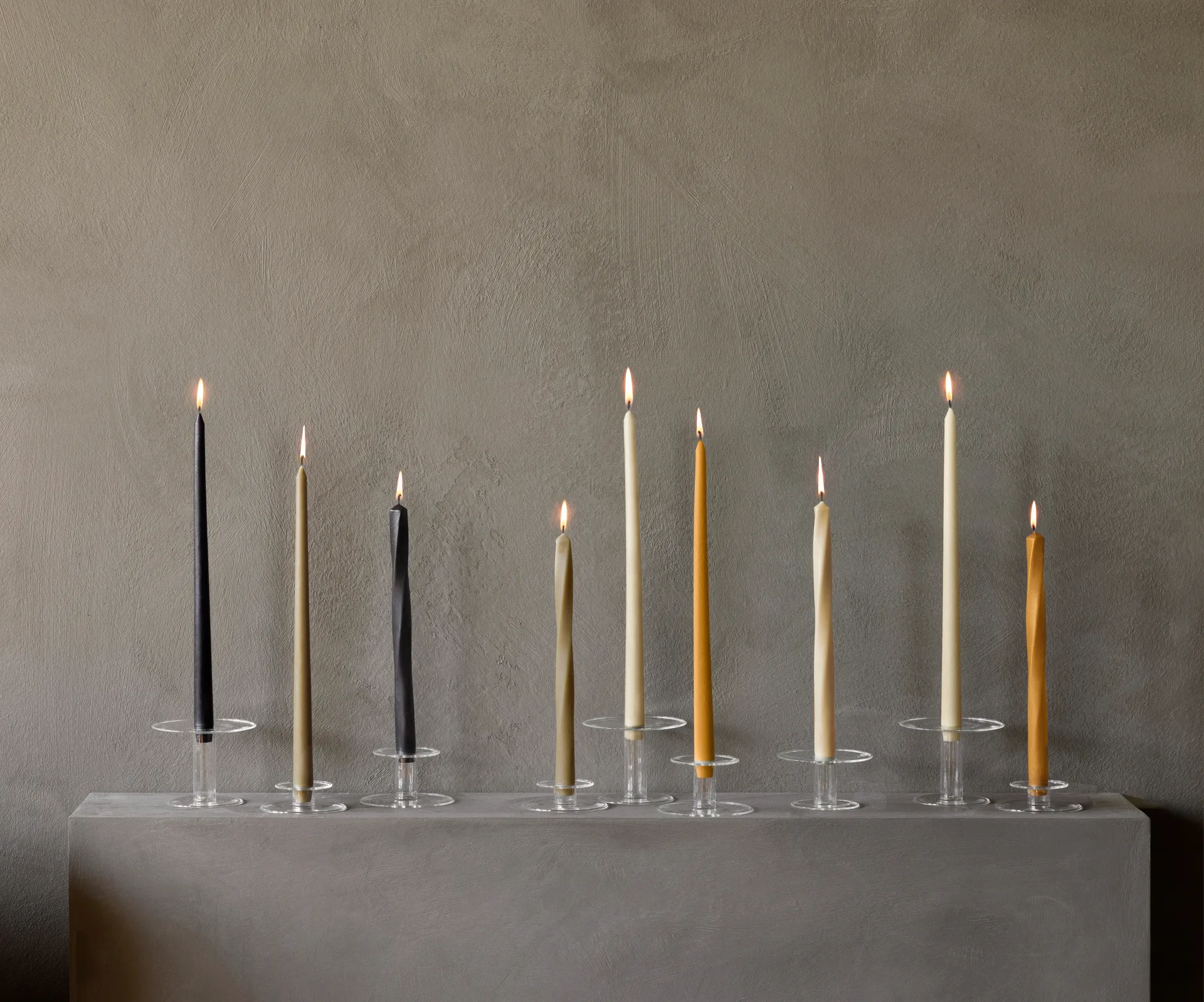 Spire candles 38 cm 6-pack, Ochre Audo Copenhagen