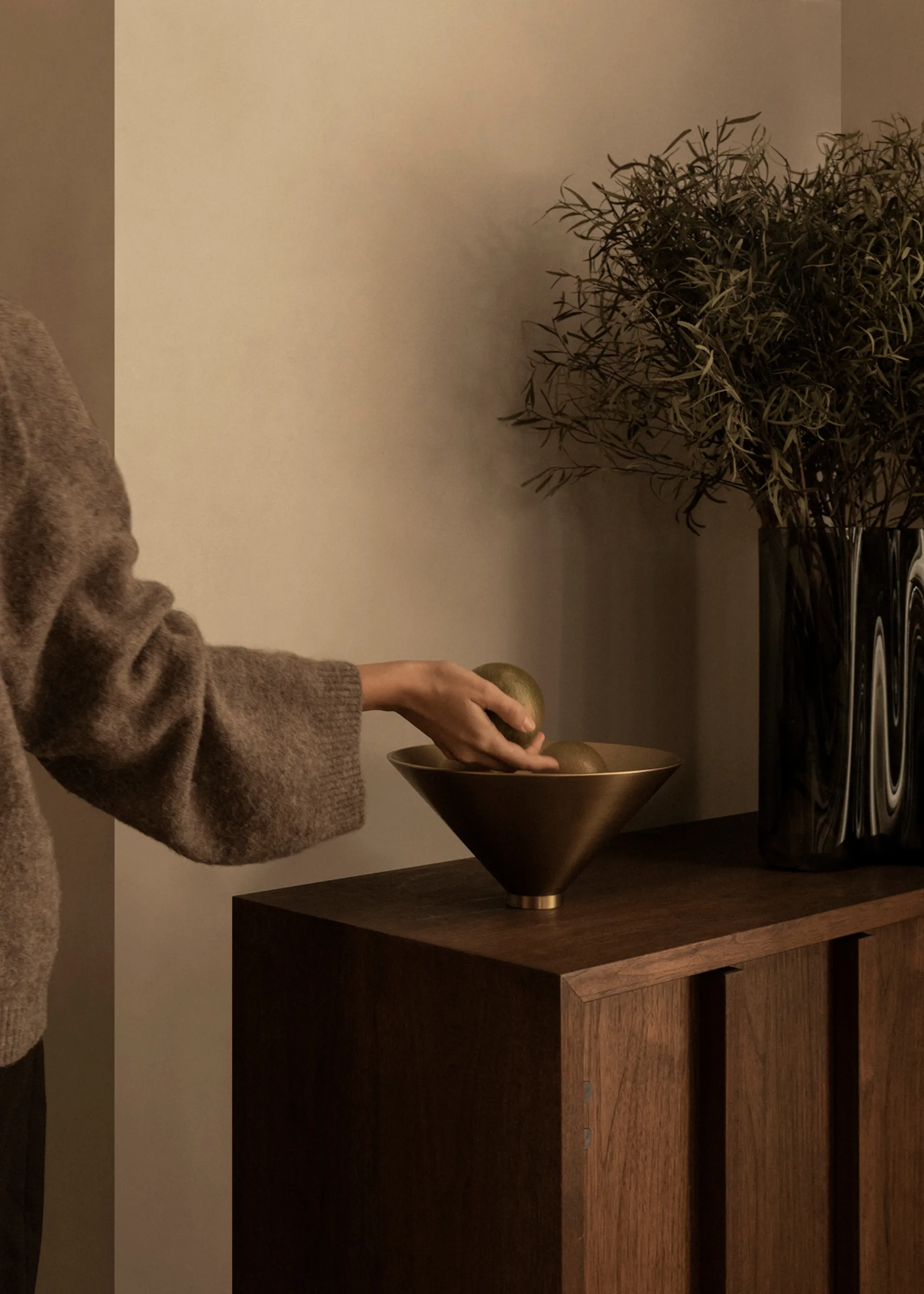 Taper bowl Ø26 cm, Brass Audo Copenhagen