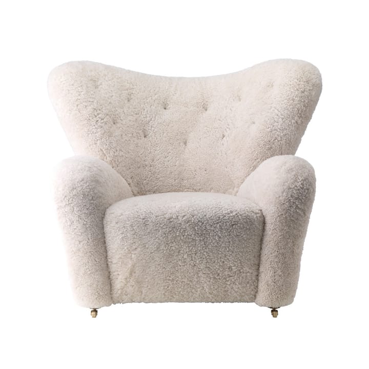 The Tired Man armchair, Sheepskin moonlight, legs oak nature Audo Copenhagen