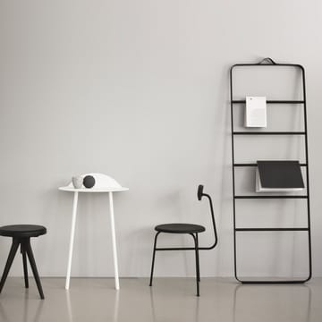 Towel towel hanger - Black, bars in dark ash, leather - Audo Copenhagen