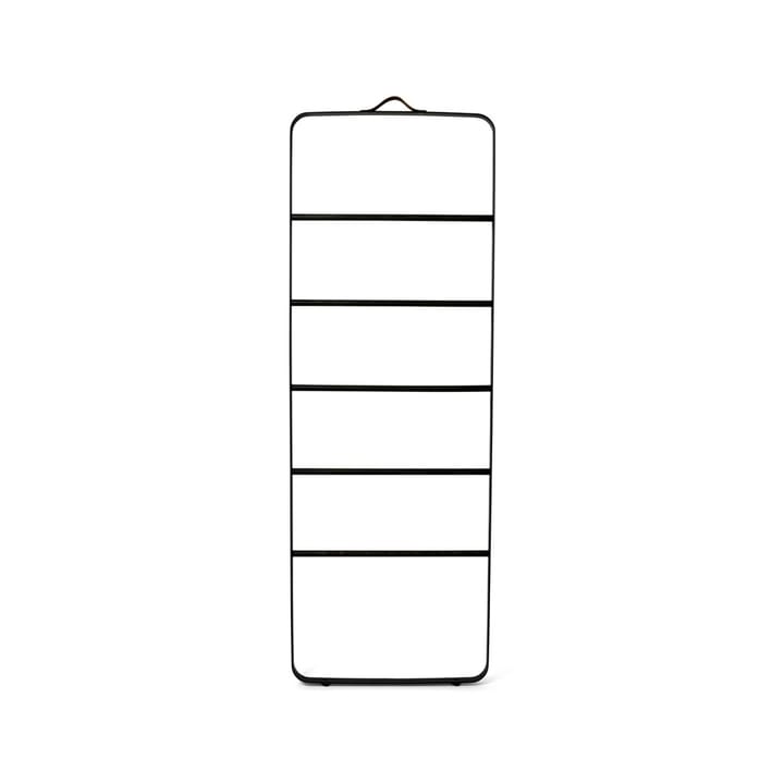 Towel towel hanger - Black, bars in dark ash, leather - Audo Copenhagen