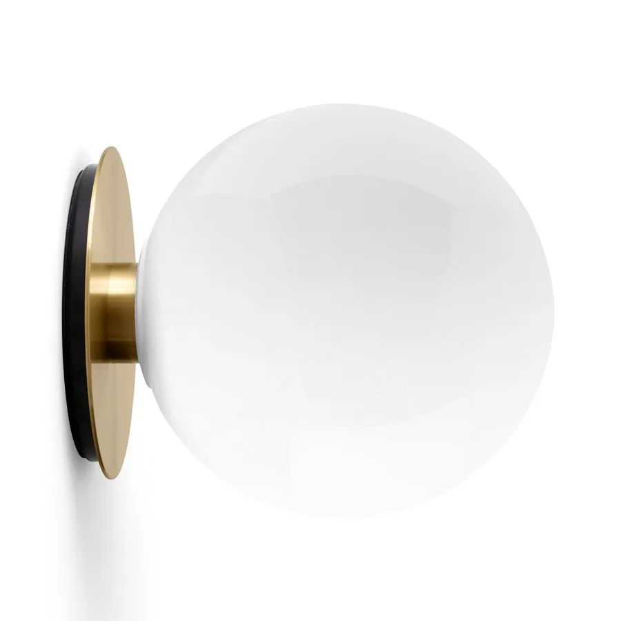 TR ceiling/wall lamp brass, Polished opal glass Audo Copenhagen