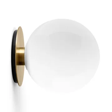 TR ceiling/wall lamp brass - Polished opal glass - Audo Copenhagen