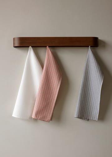 Troides kitchen towel 40x67 cm 2-pack - Burnt sienna-white - Audo Copenhagen