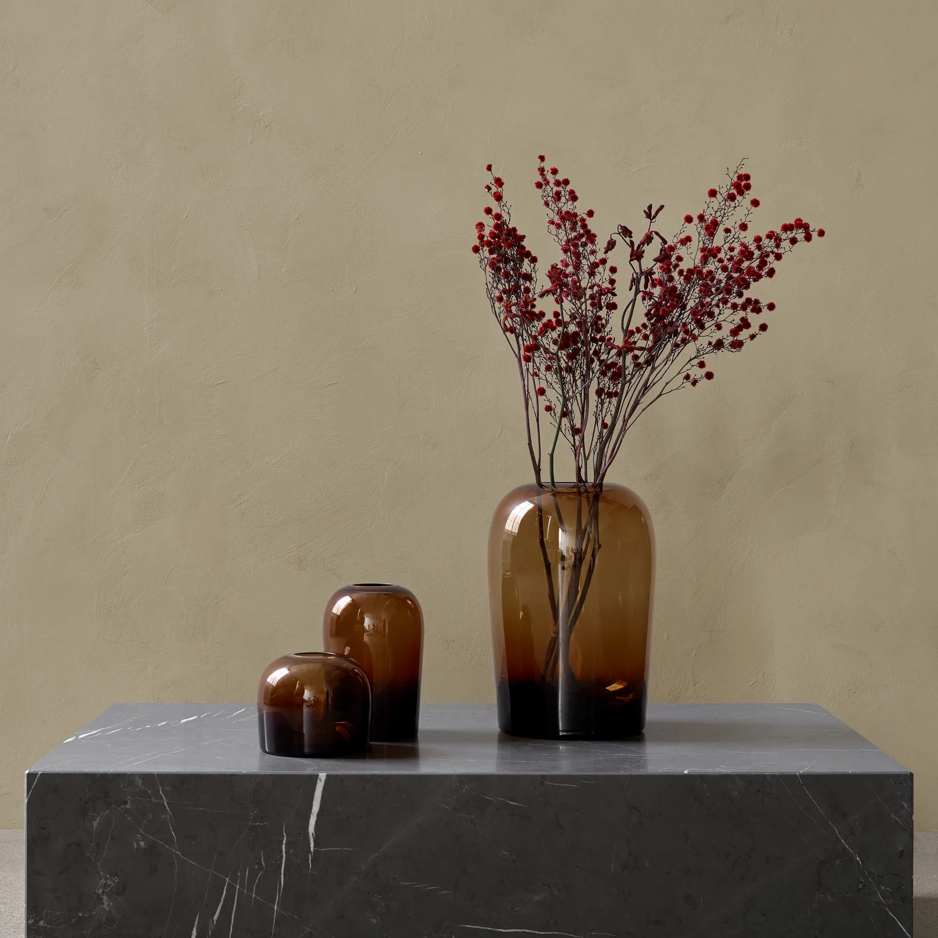 Troll vase M 12 cm, amber Audo Copenhagen