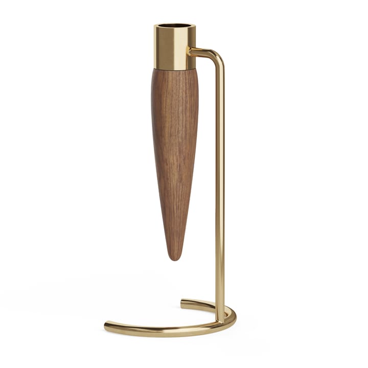 Umanoff candle sticks - polished brass-wallnut - Audo Copenhagen