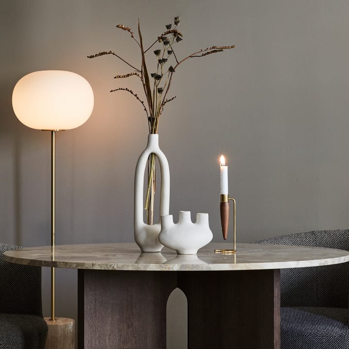 Umanoff candle sticks, polished brass-wallnut Audo Copenhagen