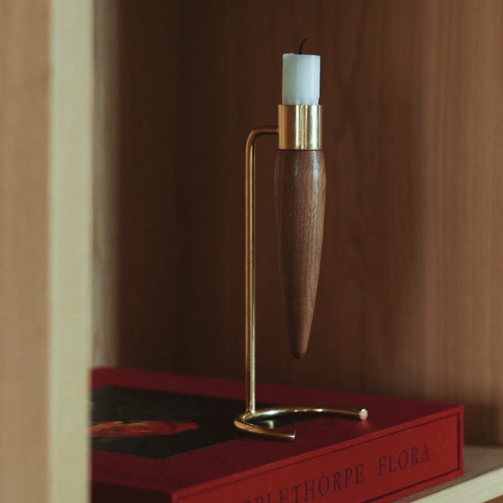 Umanoff candle sticks, polished brass-wallnut Audo Copenhagen