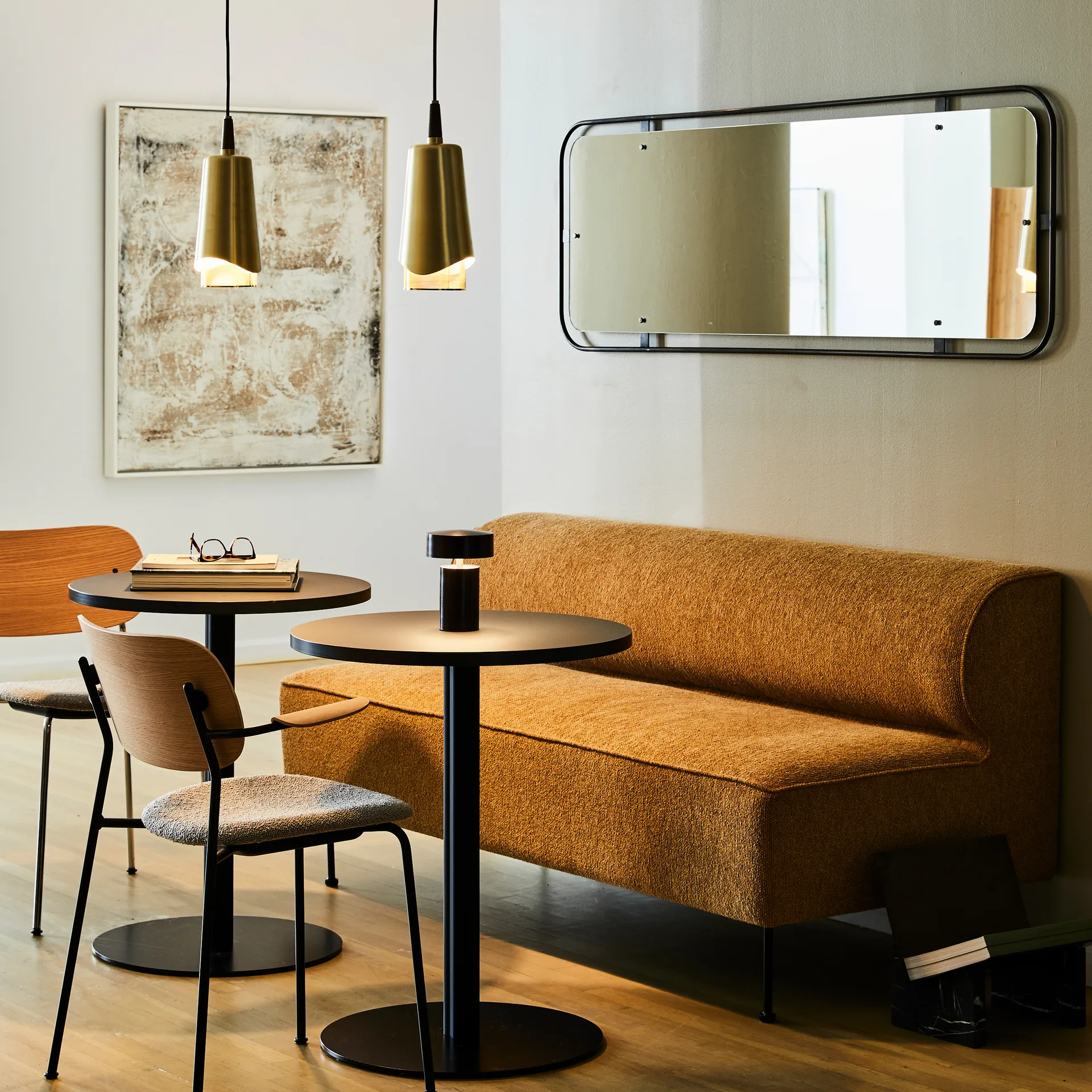 Umanoff pendant lamp, polished brass-wallnut Audo Copenhagen