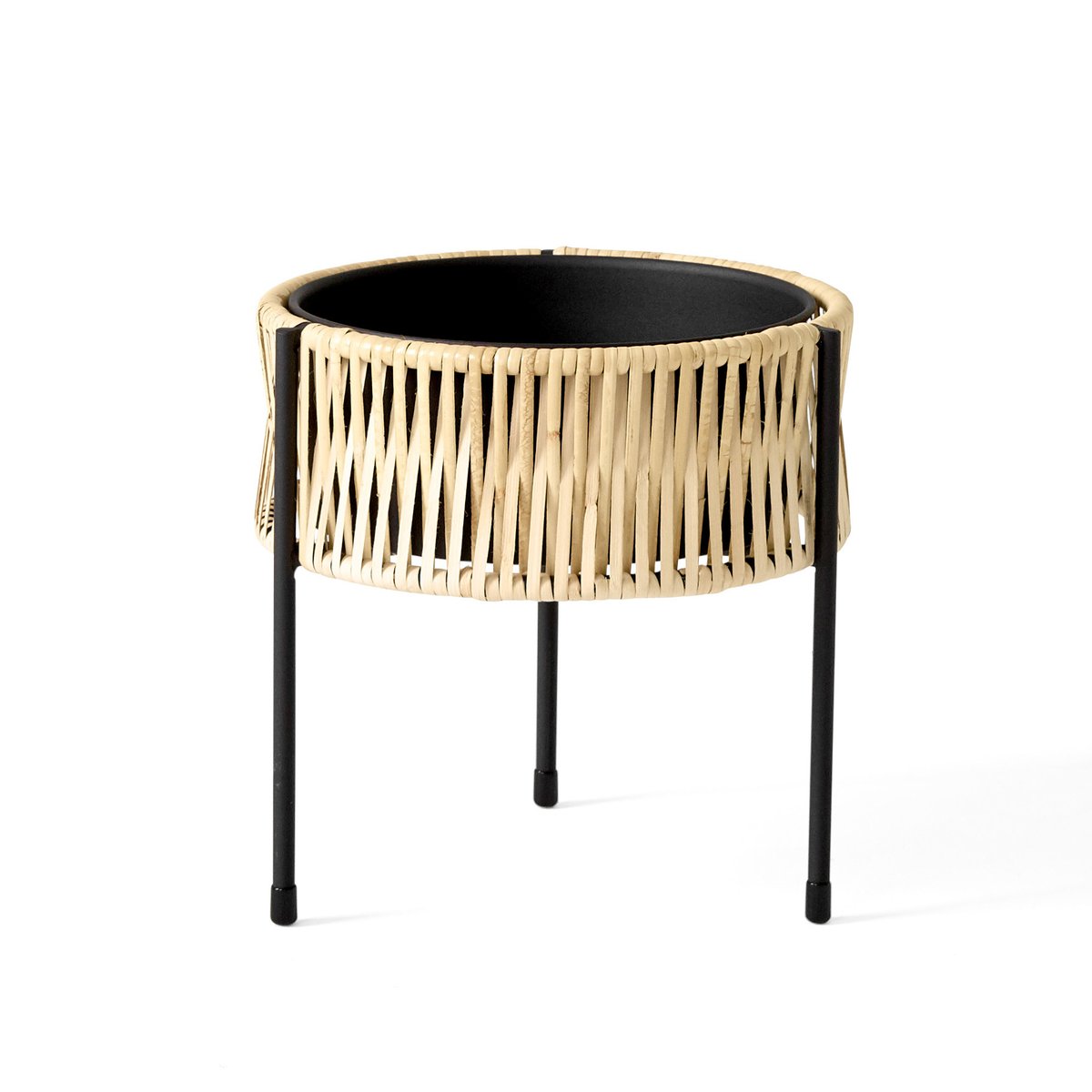Audo Copenhagen Umanoff planter flower box rattan-steel h27 cm o27 cm