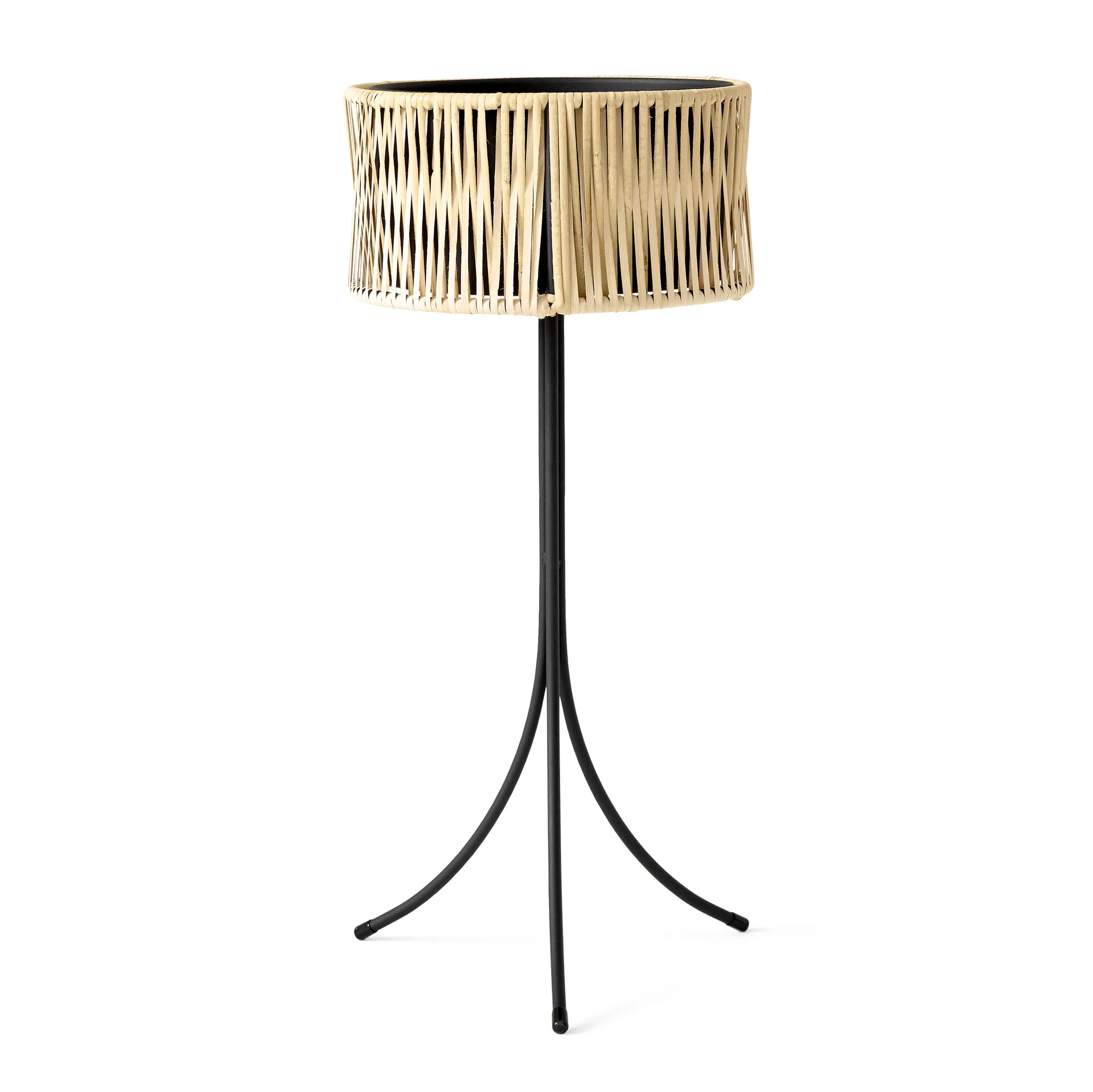 Umanoff planter flower box rattan-steel, h69 cm Ø36,5 cm Audo Copenhagen