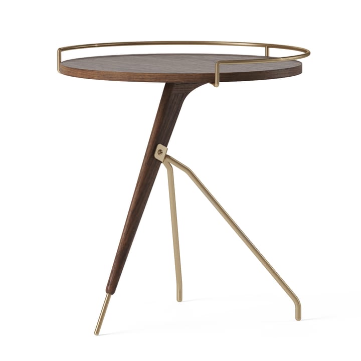 Umanoff side table wallnut-polished brass - 45 cm - Audo Copenhagen