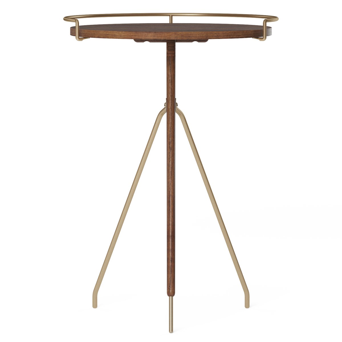 Audo Copenhagen Umanoff side table wallnut-polished brass 60 cm