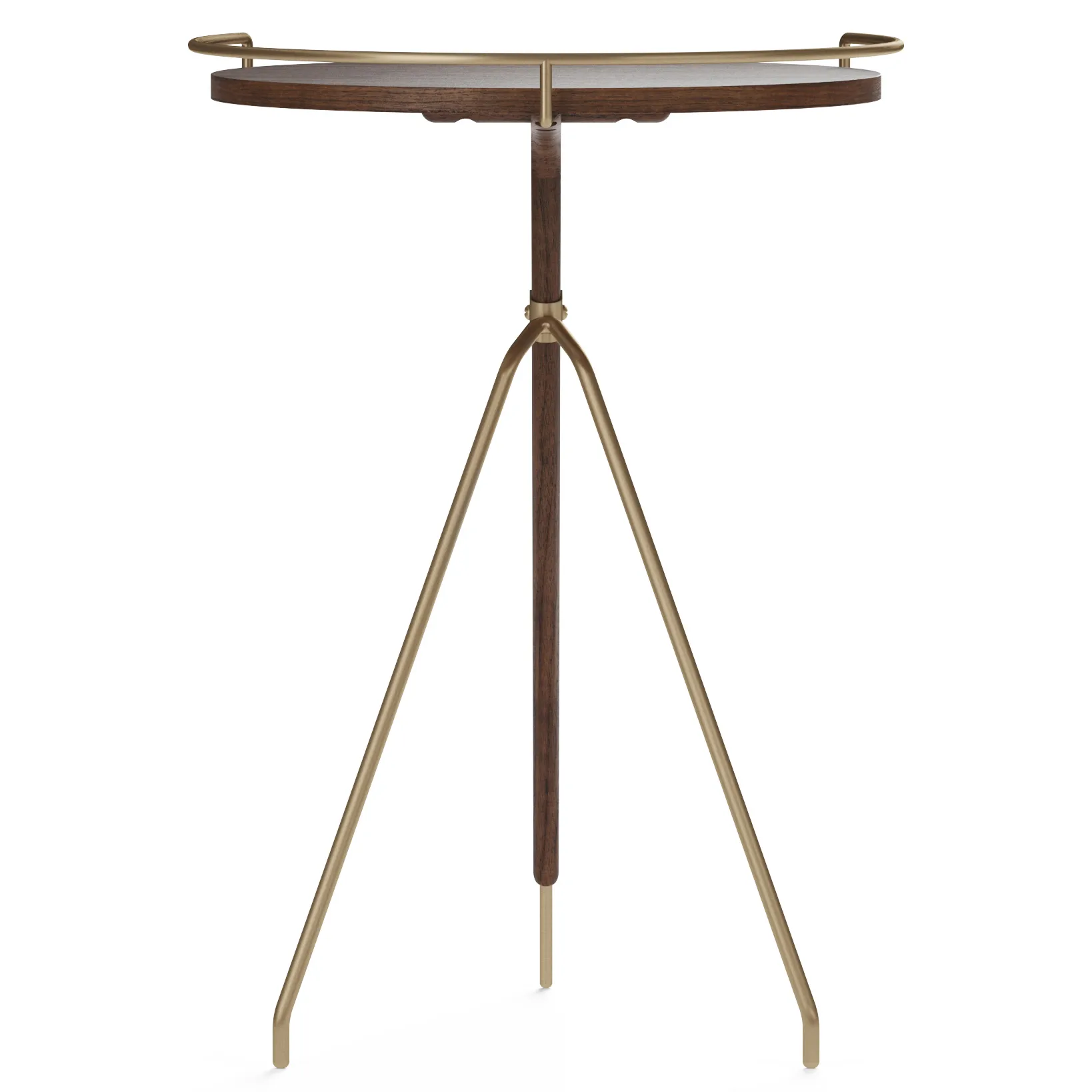 Umanoff side table wallnut-polished brass, 60 cm Audo Copenhagen