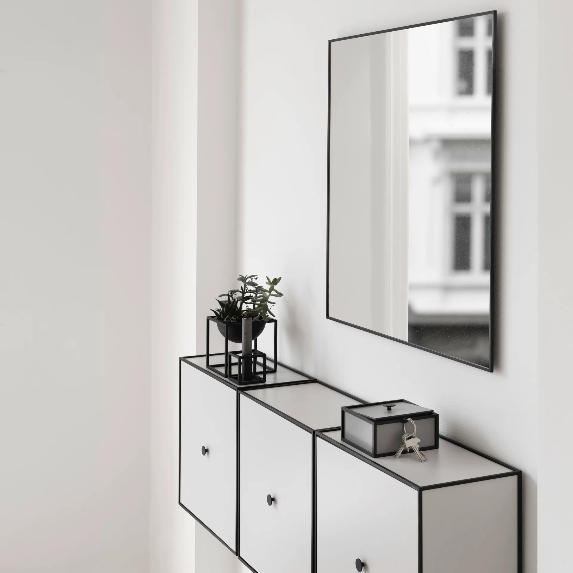 View mirror 70x70 cm, black Audo Copenhagen