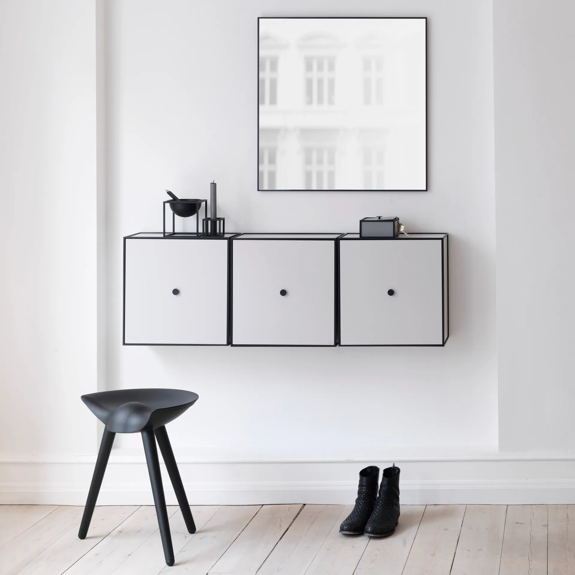 View mirror 70x70 cm, black Audo Copenhagen