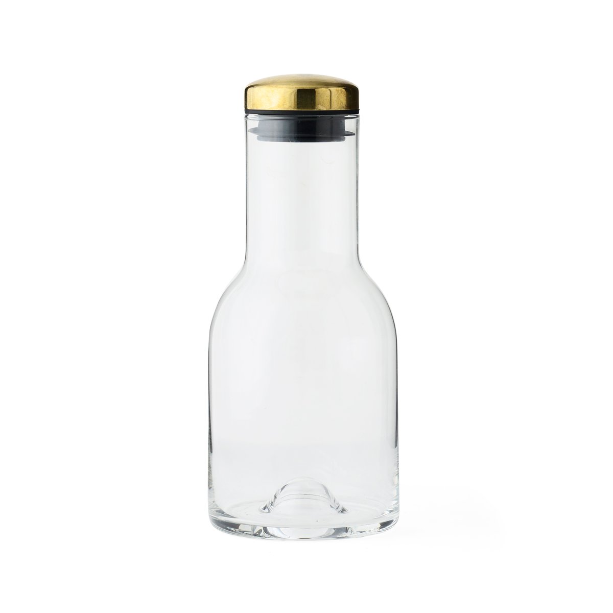 Audo Copenhagen Water Bottle carafe glass-brass | Scandinavian Design | Water jugs and carafes | Transparent