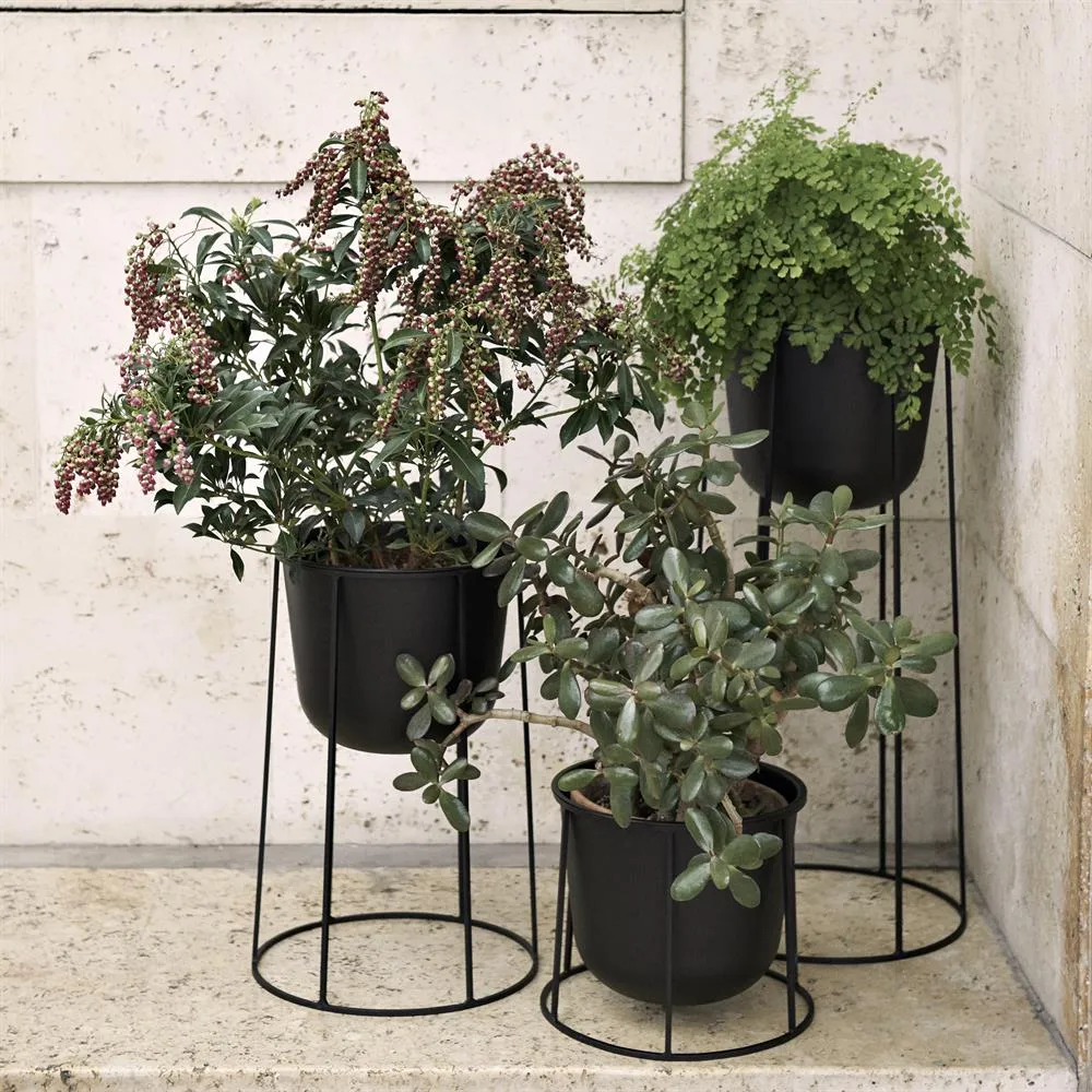 Wire Pot flower pot, black Audo Copenhagen