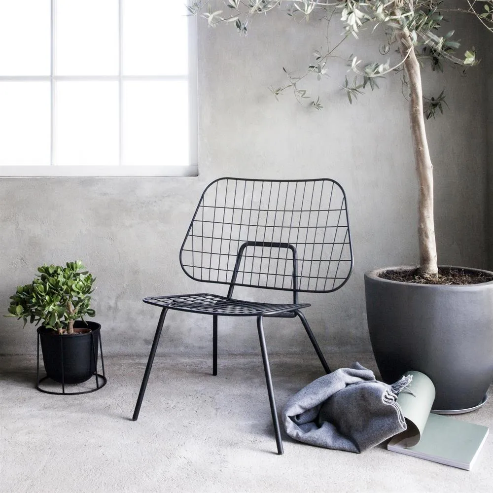 Wire Pot flower pot, black Audo Copenhagen