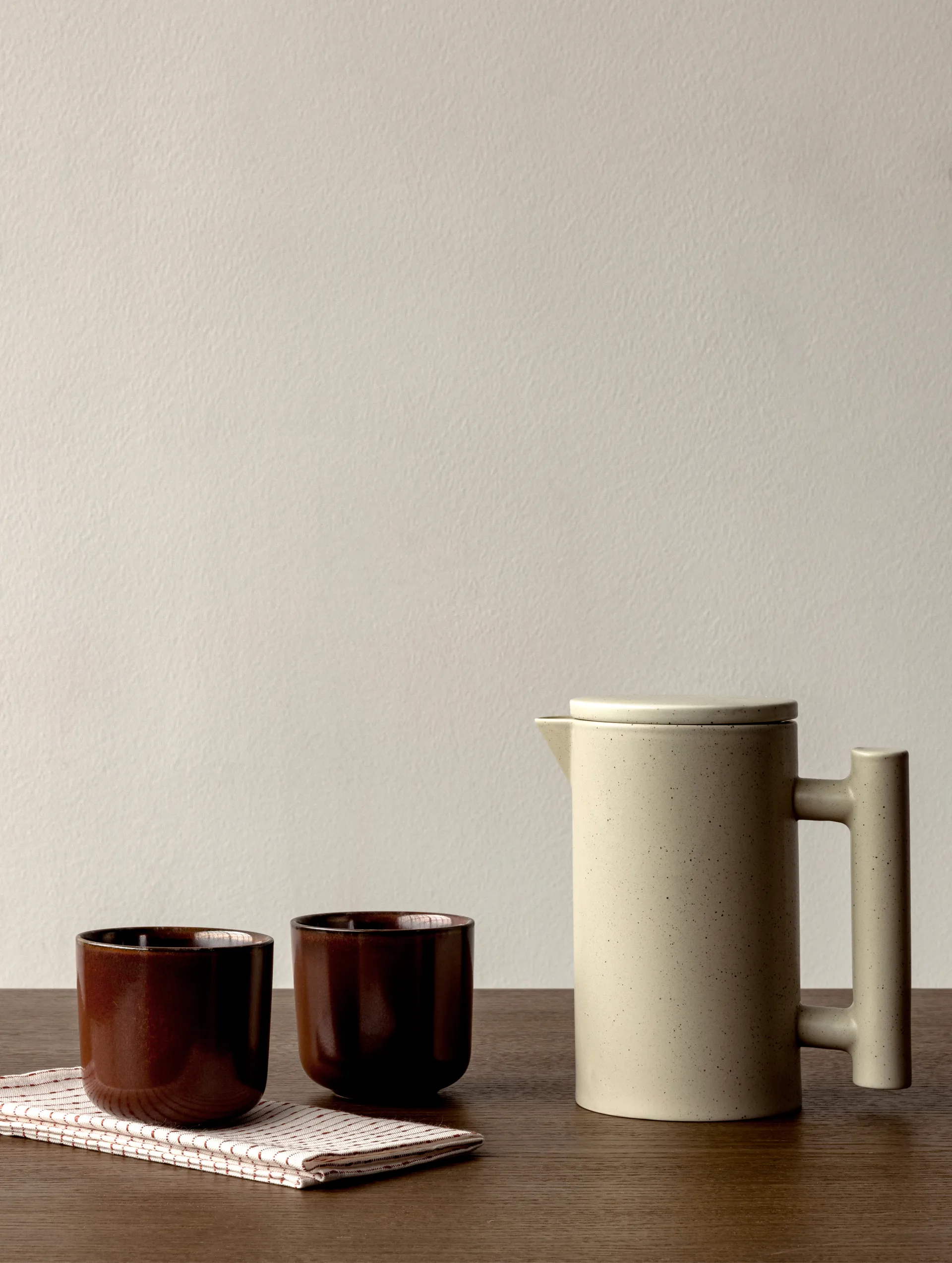 Yana coffee pot 1 liter, Grey glazed Audo Copenhagen