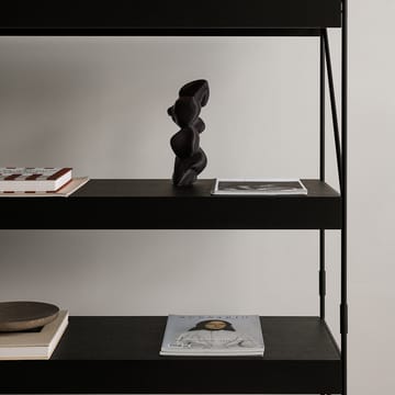 Zet shelving system - Oak dark stained, 1x2, black steel base - Audo Copenhagen