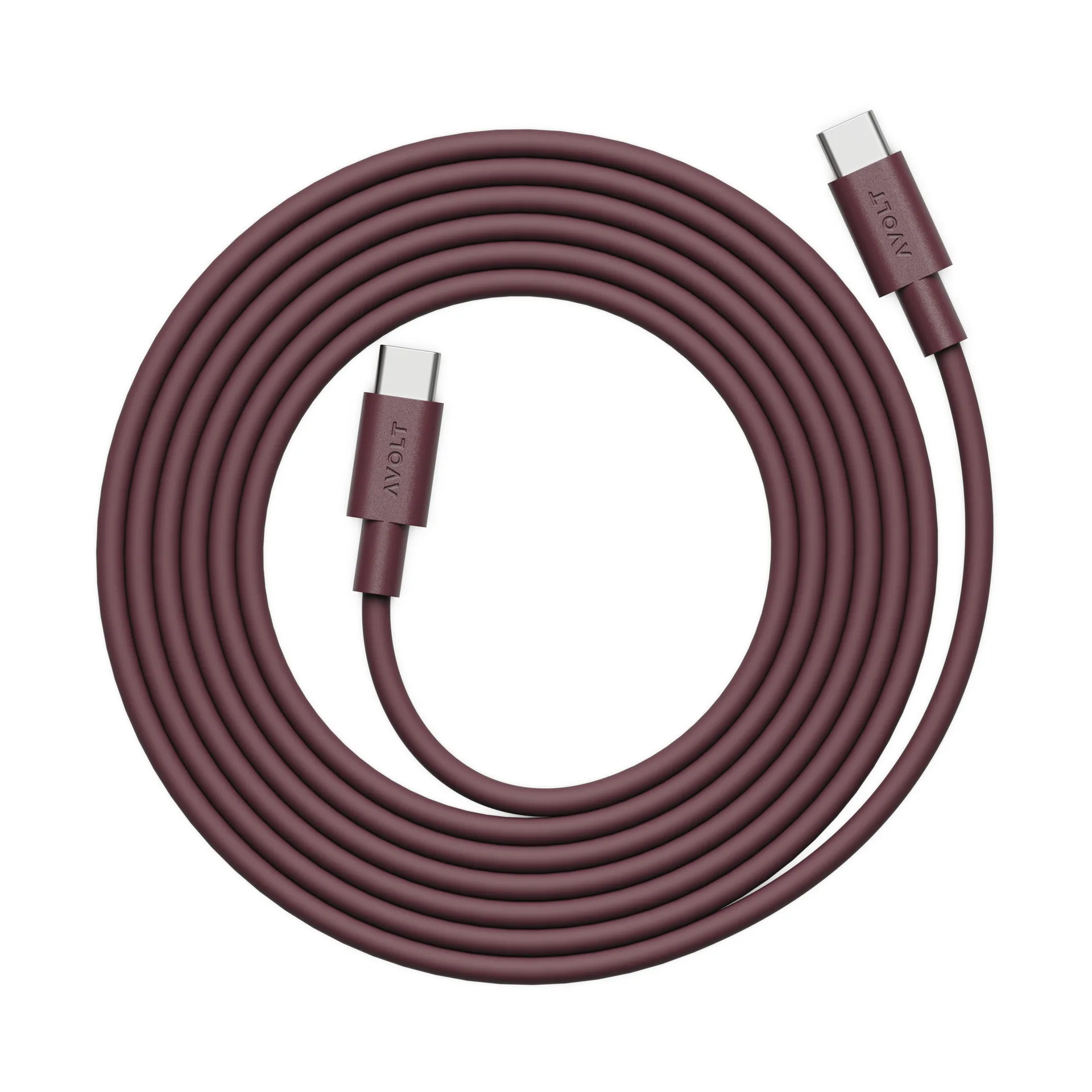 AVOLT x Bauhaus-Archiv Cable 1 USB C to USB C, Mulberry Red Avolt