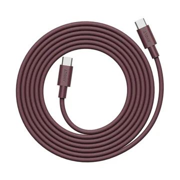 AVOLT x Bauhaus-Archiv Cable 1 USB C to USB C - Mulberry Red - Avolt