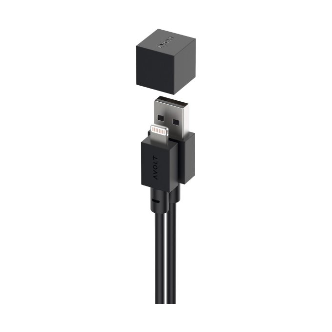 Avolt Cable 1 USB-A to Lightning 1.7 m Black