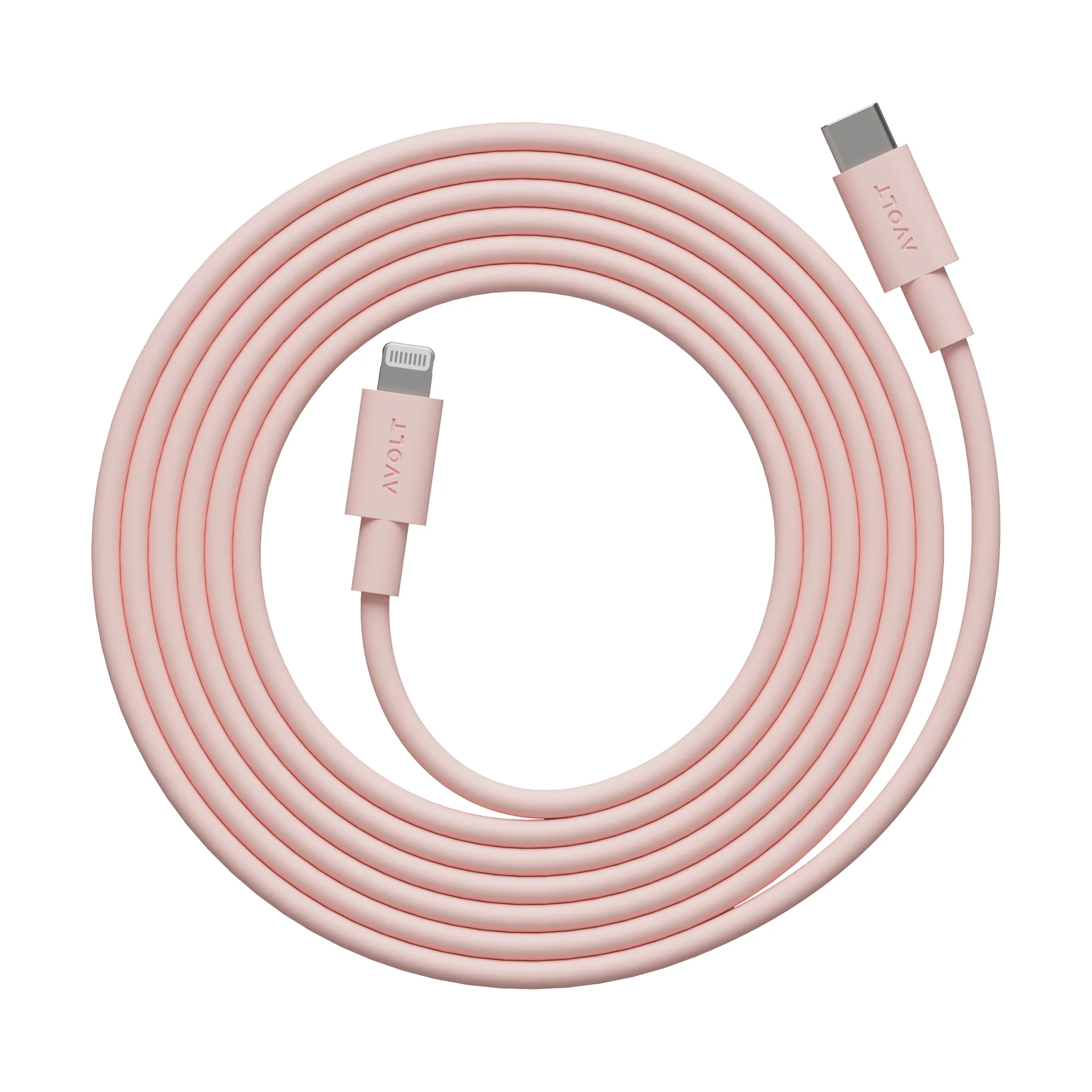 Cable 1 USB C to Lightning charging cable 2m, New Pink Avolt