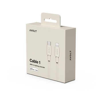Cable 1 USB C to Lightning charging cable 2m - Nomad Sand - Avolt