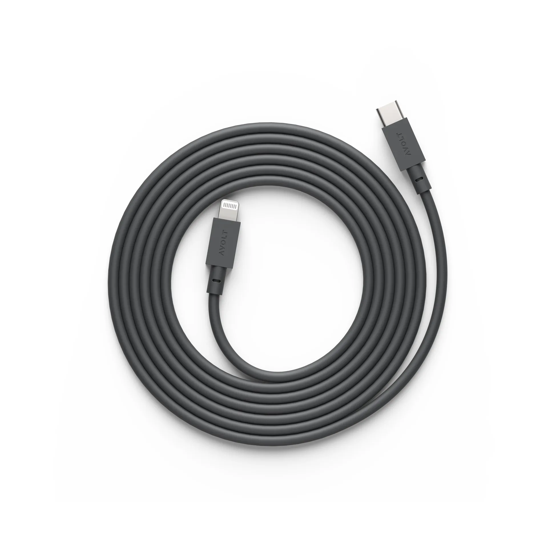 Cable 1 USB C to Lightning charging cable 2m, Stockholm Black Avolt