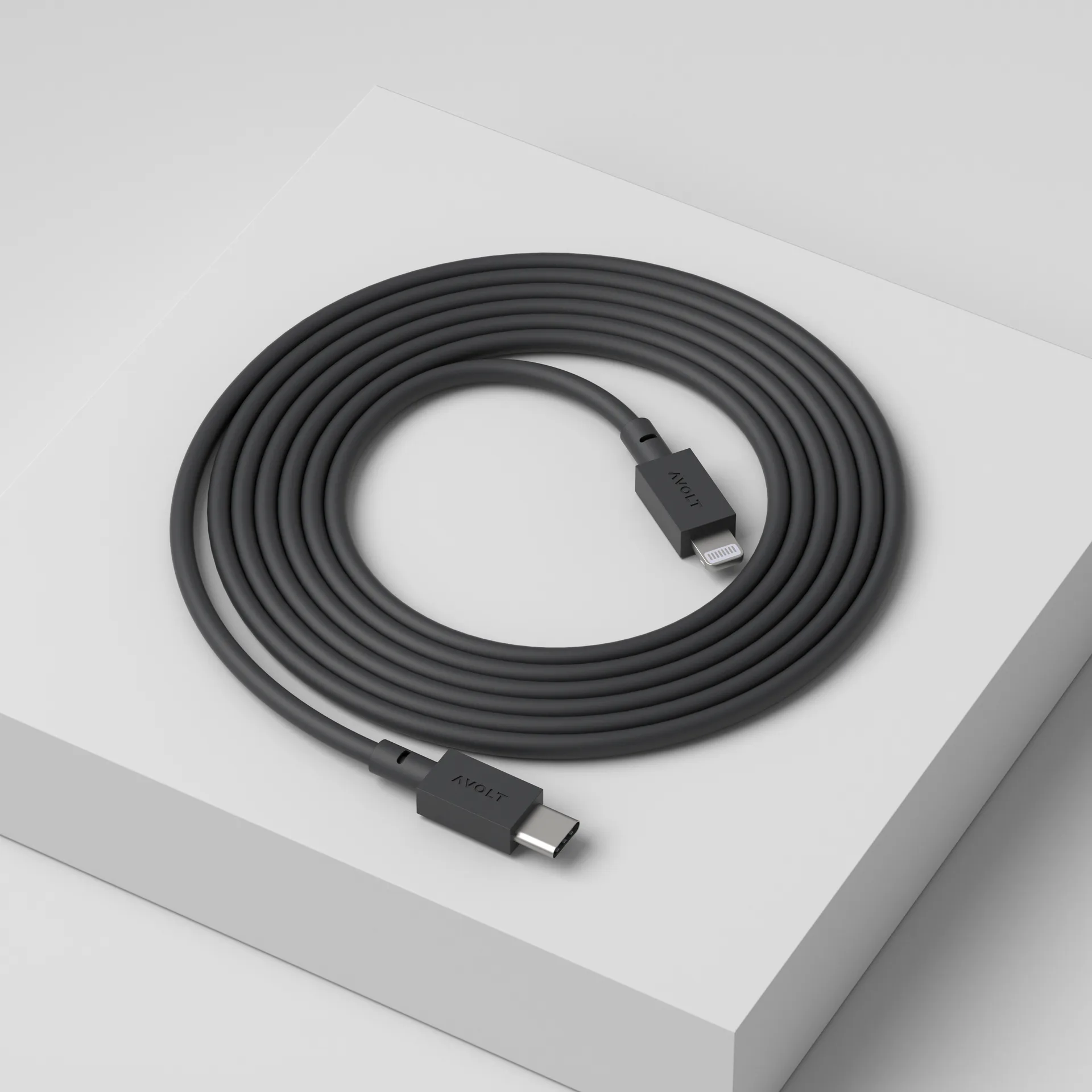 Cable 1 USB C to Lightning charging cable 2m, Stockholm Black Avolt