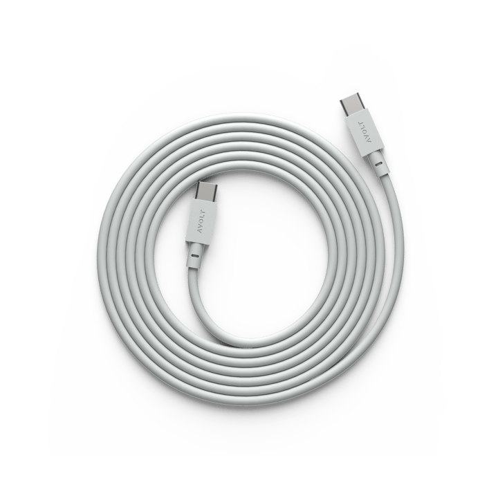 Cable 1 USB-C to USB-C charging cable 2 m - Gotland grey - Avolt