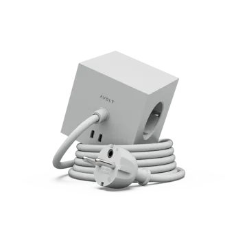 Square 1 power strip USB-C 30W 3 m - Gotland Gray - Avolt