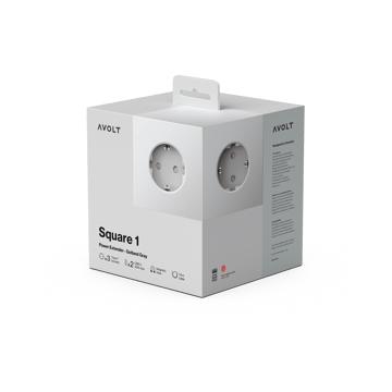 Square 1 power strip USB-C 30W 3 m - Gotland Gray - Avolt