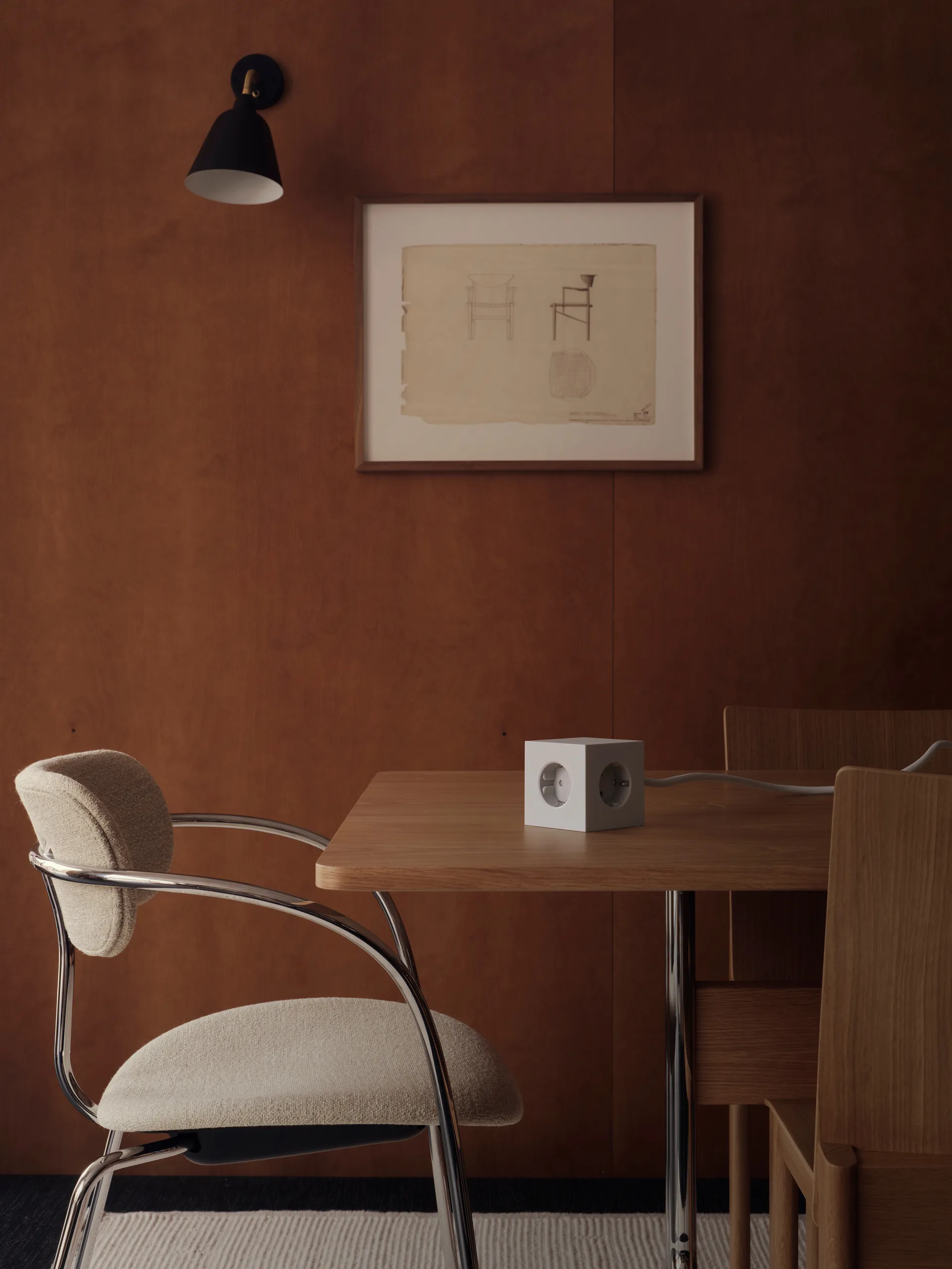 Square 1 power strip USB-C 30W 3 m, Gotland Gray Avolt