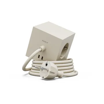 Square 1 power strip USB-C 30W 3 m - Nomad Sand - Avolt