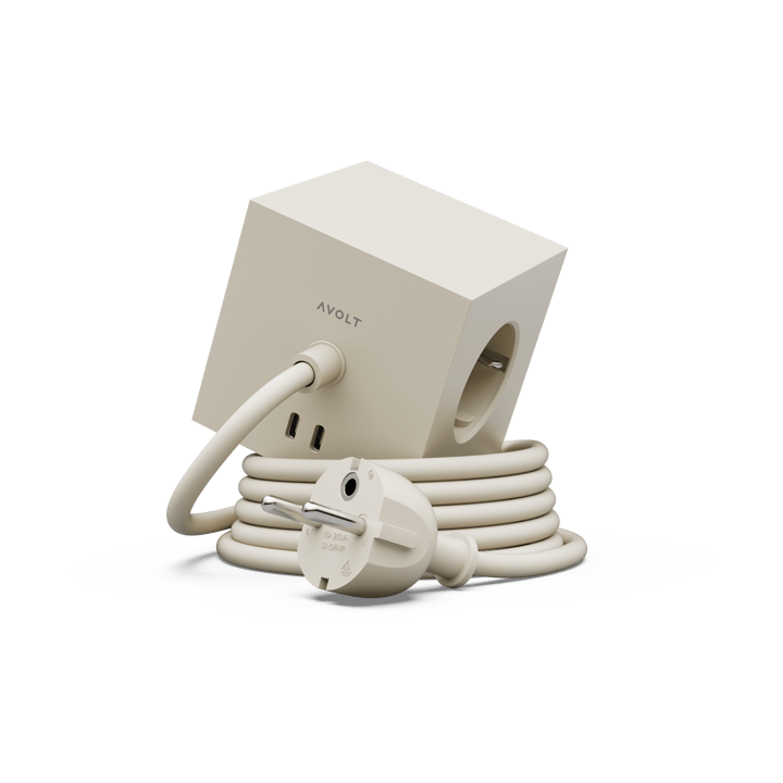 Square 1 power strip USB-C 30W 3 m - Nomad Sand - Avolt